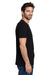 Threadfast Apparel 100A Mens Ultimate Short Sleeve Crewneck T-Shirt Black Model Side