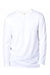 Threadfast Apparel 100LS Mens Ultimate Long Sleeve Crewneck T-Shirt White Flat Front