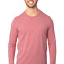 Threadfast Apparel Mens Ultimate Long Sleeve Crewneck T-Shirt - Heather Maroon