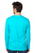 Threadfast Apparel 100LS Mens Ultimate Long Sleeve Crewneck T-Shirt Pacific Blue Model Back