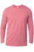 Threadfast Apparel 100LS Mens Ultimate Long Sleeve Crewneck T-Shirt Heather Red Flat Front