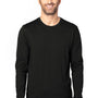 Threadfast Apparel Mens Ultimate Long Sleeve Crewneck T-Shirt - Black