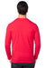 Threadfast Apparel 100LS Mens Ultimate Long Sleeve Crewneck T-Shirt Red Model Back