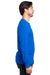 Threadfast Apparel 100LS Mens Ultimate Long Sleeve Crewneck T-Shirt Royal Blue Model Side