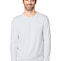 Threadfast Apparel Mens Ultimate Long Sleeve Crewneck T-Shirt - Silver Grey