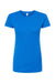 Tultex 213 Womens Fine Jersey Slim Fit Short Sleeve Crewneck T-Shirt Royal Blue Flat Front