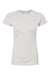Tultex 213 Womens Fine Jersey Slim Fit Short Sleeve Crewneck T-Shirt Silver Grey Flat Front