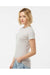 Tultex 213 Womens Fine Jersey Slim Fit Short Sleeve Crewneck T-Shirt Silver Grey Model Side