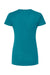 Tultex 213 Womens Fine Jersey Slim Fit Short Sleeve Crewneck T-Shirt Teal Blue Flat Back