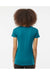 Tultex 213 Womens Fine Jersey Slim Fit Short Sleeve Crewneck T-Shirt Teal Blue Model Back