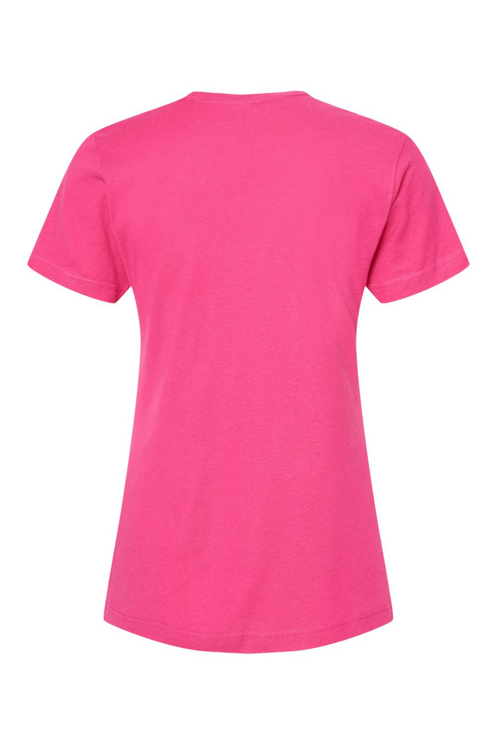 Tultex 216 Womens Fine Jersey Classic Fit Short Sleeve Crewneck T-Shirt Fuchsia Pink Flat Back