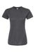 Tultex 216 Womens Fine Jersey Classic Fit Short Sleeve Crewneck T-Shirt Heather Charcoal Grey Flat Front