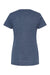 Tultex 216 Womens Fine Jersey Classic Fit Short Sleeve Crewneck T-Shirt Heather Denim Blue Flat Back