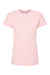 Tultex 216 Womens Fine Jersey Classic Fit Short Sleeve Crewneck T-Shirt Pink Flat Front