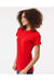 Tultex 216 Womens Fine Jersey Classic Fit Short Sleeve Crewneck T-Shirt Red Model Side