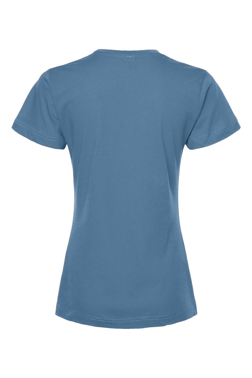 Tultex 216 Womens Fine Jersey Classic Fit Short Sleeve Crewneck T-Shirt Slate Blue Flat Back