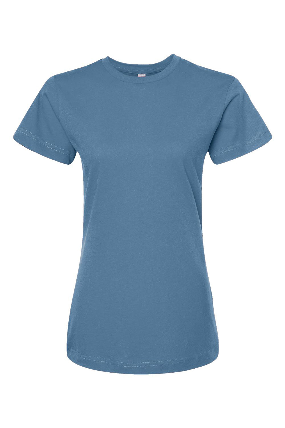 Tultex 216 Womens Fine Jersey Classic Fit Short Sleeve Crewneck T-Shirt Slate Blue Flat Front