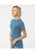 Tultex 216 Womens Fine Jersey Classic Fit Short Sleeve Crewneck T-Shirt Slate Blue Model Side