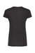 Tultex 240 Womens Poly-Rich Short Sleeve Crewneck T-Shirt Black Flat Back