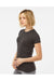 Tultex 240 Womens Poly-Rich Short Sleeve Crewneck T-Shirt Black Model Side