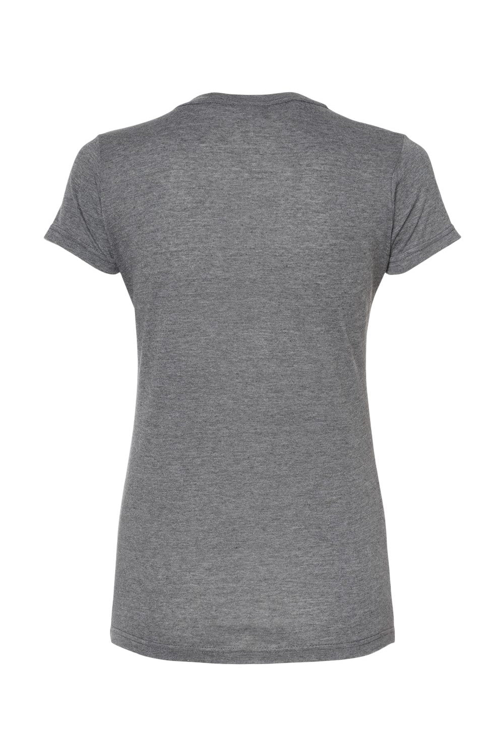 Tultex 240 Womens Poly-Rich Short Sleeve Crewneck T-Shirt Heather Charcoal Grey Flat Back