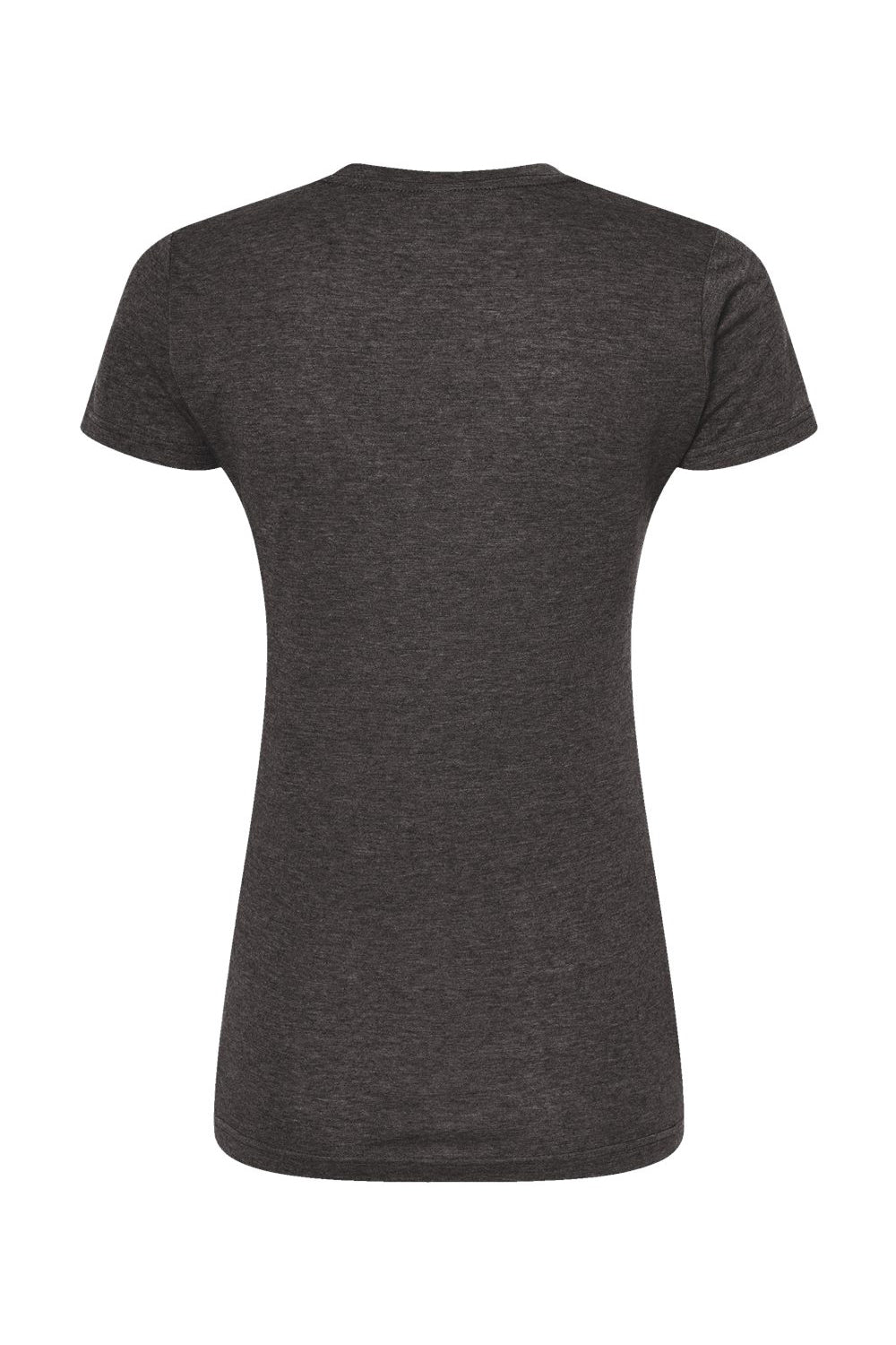 Tultex 240 Womens Poly-Rich Short Sleeve Crewneck T-Shirt Heather Graphite Grey Flat Back