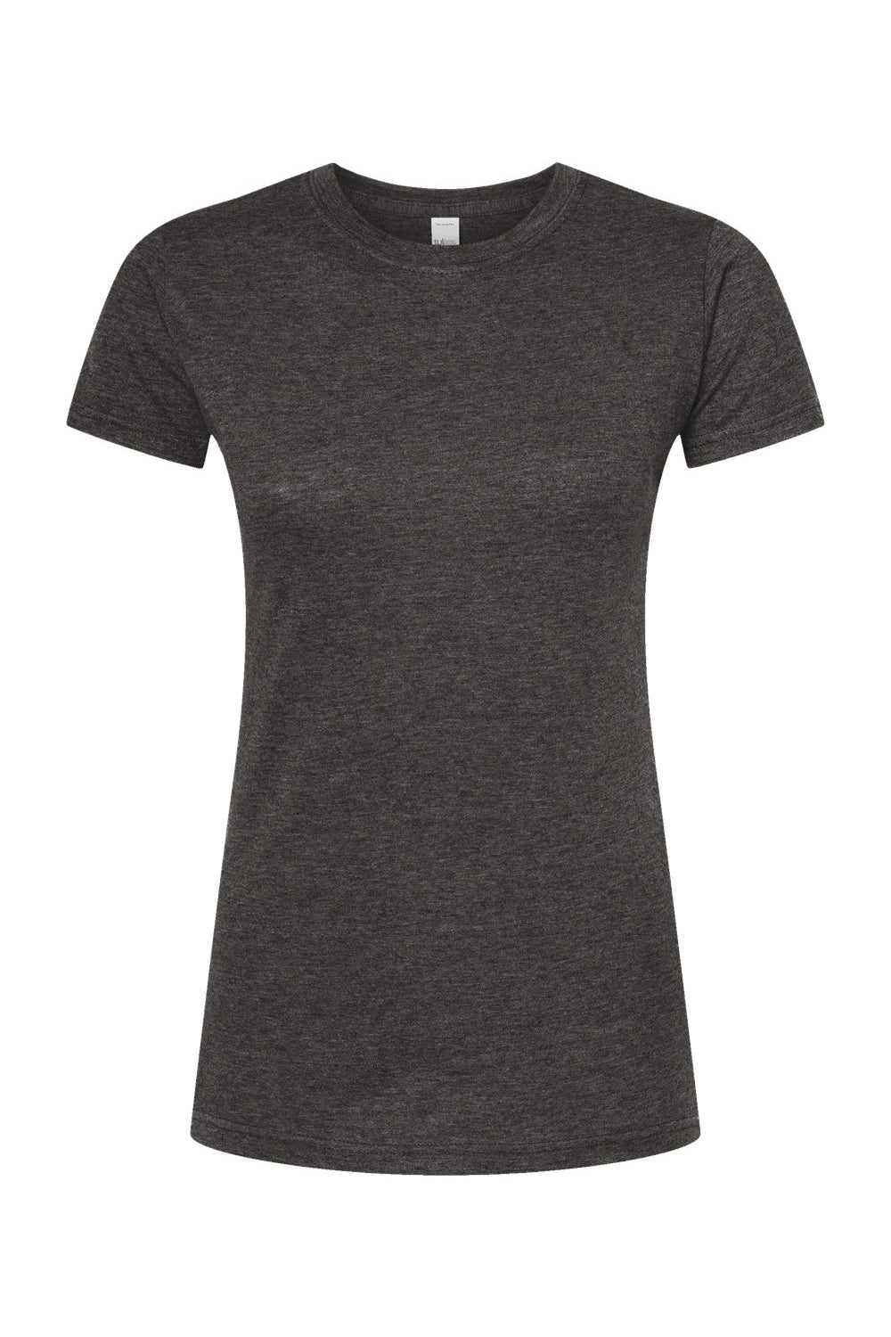 Tultex 240 Womens Poly-Rich Short Sleeve Crewneck T-Shirt Heather Graphite Grey Flat Front