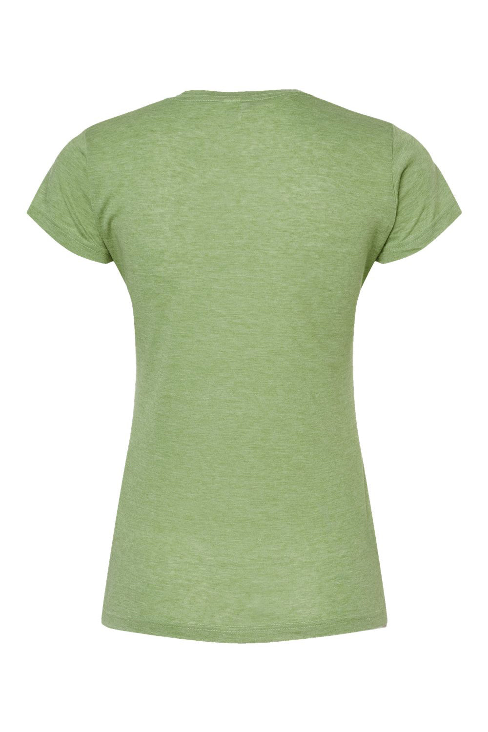 Tultex 240 Womens Poly-Rich Short Sleeve Crewneck T-Shirt Heather Green Flat Back