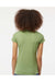 Tultex 240 Womens Poly-Rich Short Sleeve Crewneck T-Shirt Heather Green Model Back