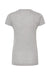 Tultex 240 Womens Poly-Rich Short Sleeve Crewneck T-Shirt Heather Grey Flat Back