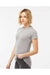 Tultex 240 Womens Poly-Rich Short Sleeve Crewneck T-Shirt Heather Grey Model Side