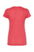Tultex 240 Womens Poly-Rich Short Sleeve Crewneck T-Shirt Heather Red Flat Back