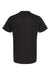 Tultex 241 Mens Poly-Rich Short Sleeve Crewneck T-Shirt Black Flat Back