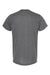 Tultex 241 Mens Poly-Rich Short Sleeve Crewneck T-Shirt Heather Charcoal Grey Flat Back