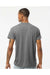 Tultex 241 Mens Poly-Rich Short Sleeve Crewneck T-Shirt Heather Charcoal Grey Model Back