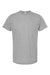 Tultex 241 Mens Poly-Rich Short Sleeve Crewneck T-Shirt Heather Grey Flat Front