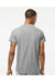 Tultex 241 Mens Poly-Rich Short Sleeve Crewneck T-Shirt Heather Grey Model Back
