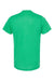 Tultex 241 Mens Poly-Rich Short Sleeve Crewneck T-Shirt Heather Kelly Green Flat Back