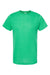 Tultex 241 Mens Poly-Rich Short Sleeve Crewneck T-Shirt Heather Kelly Green Flat Front