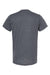 Tultex 241 Mens Poly-Rich Short Sleeve Crewneck T-Shirt Heather Navy Blue Flat Back