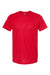Tultex 241 Mens Poly-Rich Short Sleeve Crewneck T-Shirt Red Flat Front
