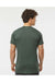 Tultex 241 Mens Poly-Rich Short Sleeve Crewneck T-Shirt Heather Hunter Green Model Back