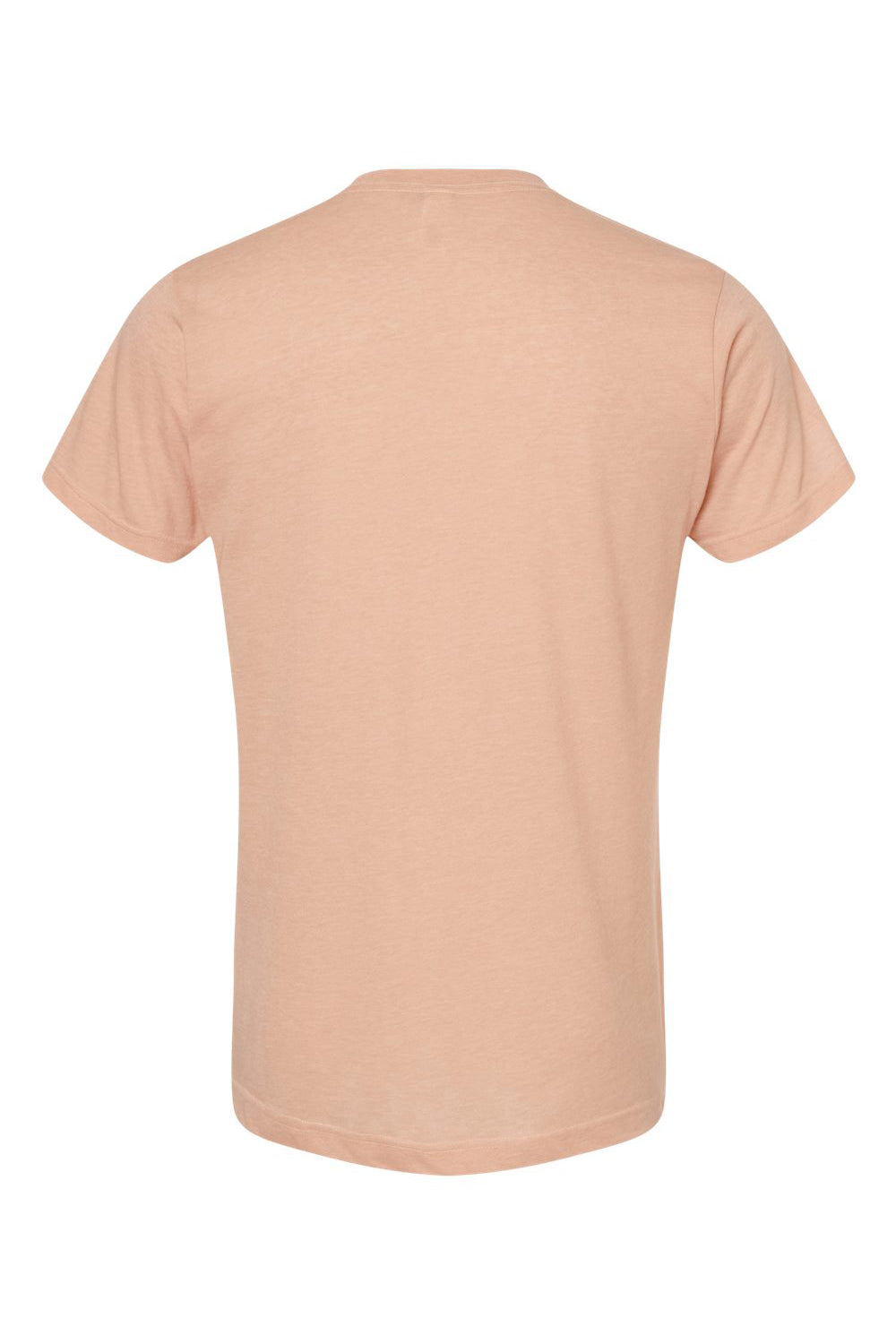 Tultex 241 Mens Poly-Rich Short Sleeve Crewneck T-Shirt Heather Peach Flat Back