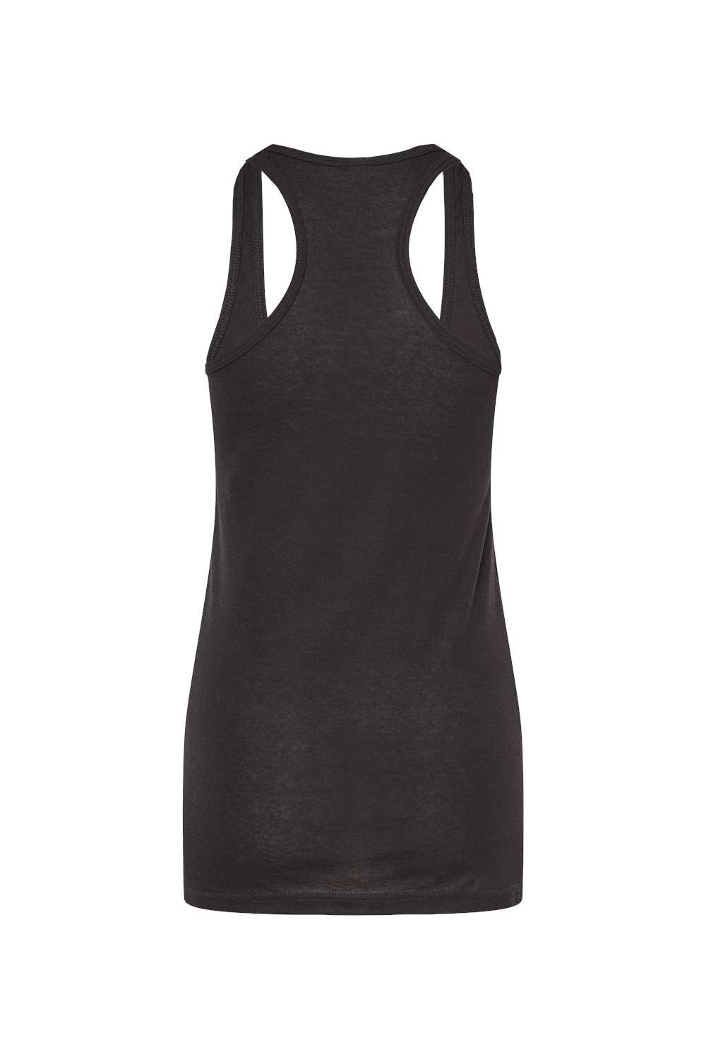 Tultex 190 Womens Poly-Rich Racerback Tank Top Black Flat Back