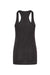 Tultex 190 Womens Poly-Rich Racerback Tank Top Black Flat Back