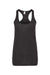 Tultex 190 Womens Poly-Rich Racerback Tank Top Black Flat Front