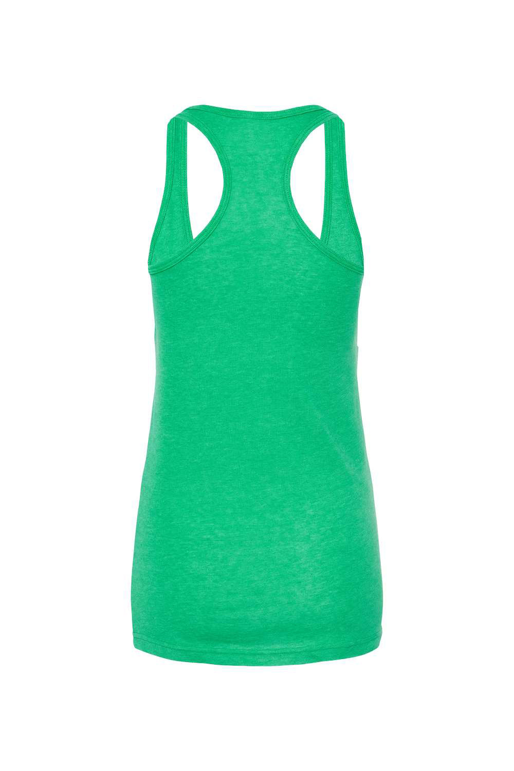 Tultex 190 Womens Poly-Rich Racerback Tank Top Heather Kelly Green Flat Back