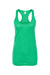 Tultex 190 Womens Poly-Rich Racerback Tank Top Heather Kelly Green Flat Front