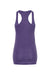 Tultex 190 Womens Poly-Rich Racerback Tank Top Heather Purple Flat Back