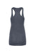 Tultex 190 Womens Poly-Rich Racerback Tank Top Heather Navy Blue Flat Back